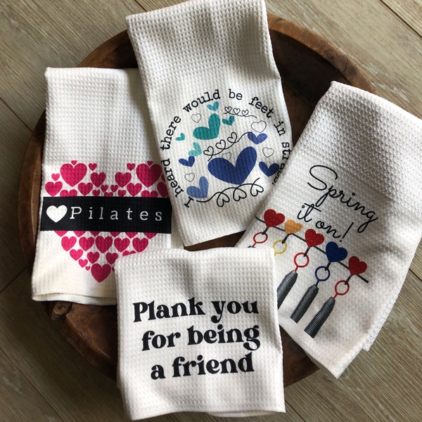 Pilates gift set, Pilates towel set,  Fun Pilates Towels, Pilates Instructor, Pilates swag, gift for pilates, pilates, Custom Pilates towels