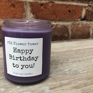 Happy birthday candle, Birthday candle, natural candle, birthday gift for her, happy birthday to you candle, fun candle, Happy birthday gift