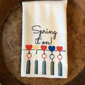 Pilates reformer towel &quot;Spring it on&quot;, Pilates gifts, Pilates decor, Pilates instructor gift, Pilates enthusiast, Gift for Pilates students