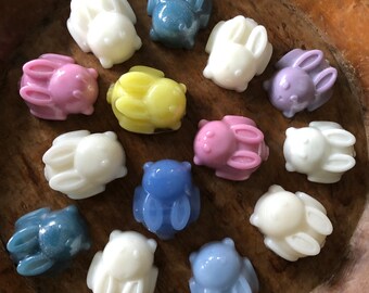 Easter bunny soaps, Glycerin soaps, easter bunny gifts, gifts for kids, gift for easter basket, easter decor, spring decor, fun party favors
