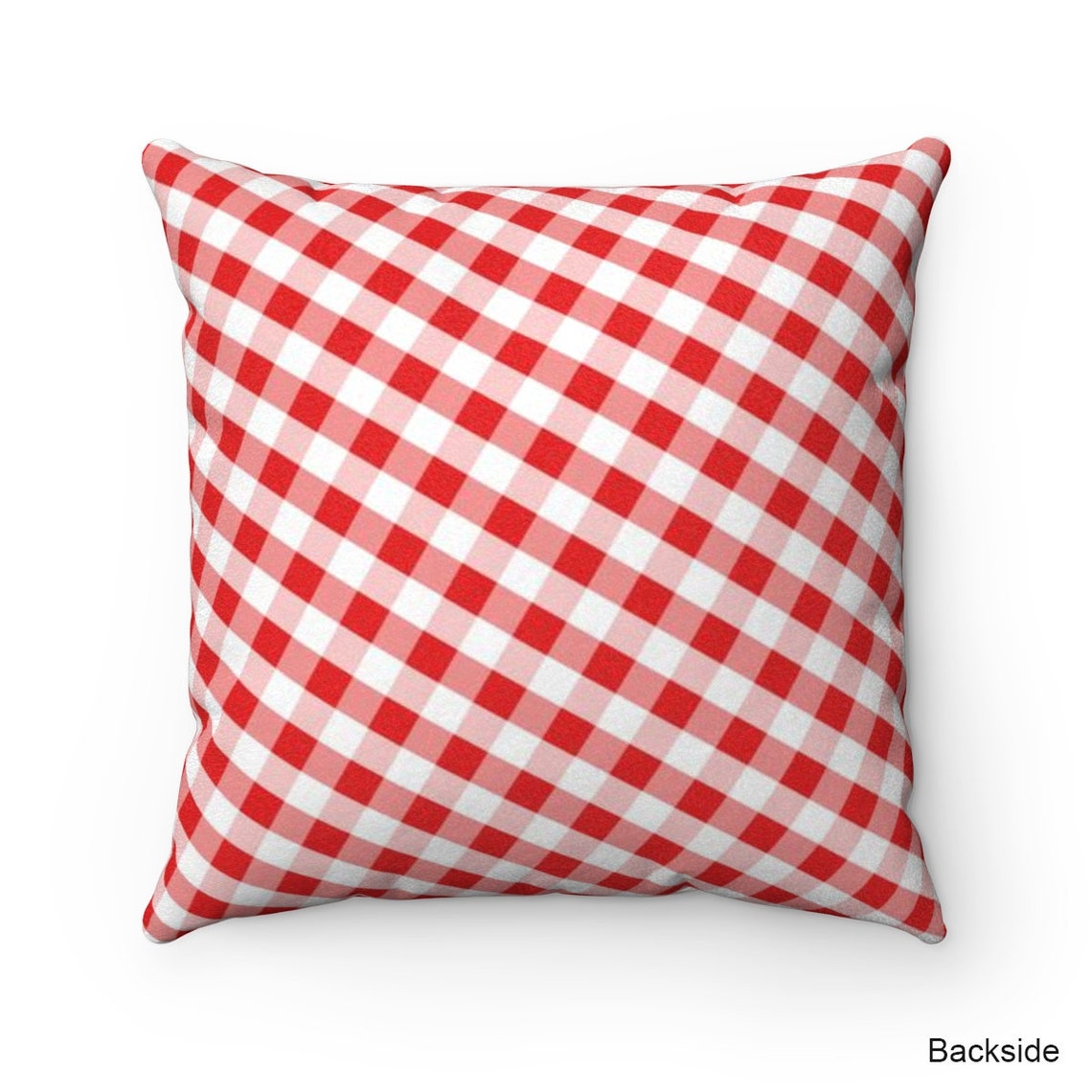 Red Gingham Throw Pillow White Red Gingham Pattern 4 Size Etsy