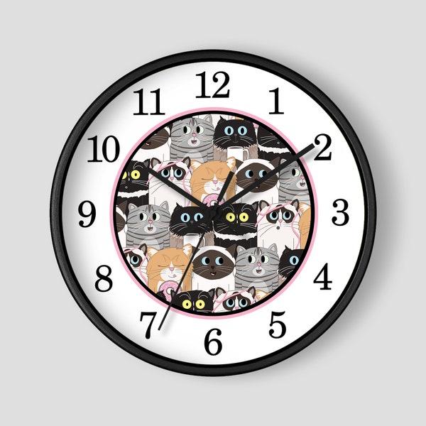 Cat Wall Clock - Etsy