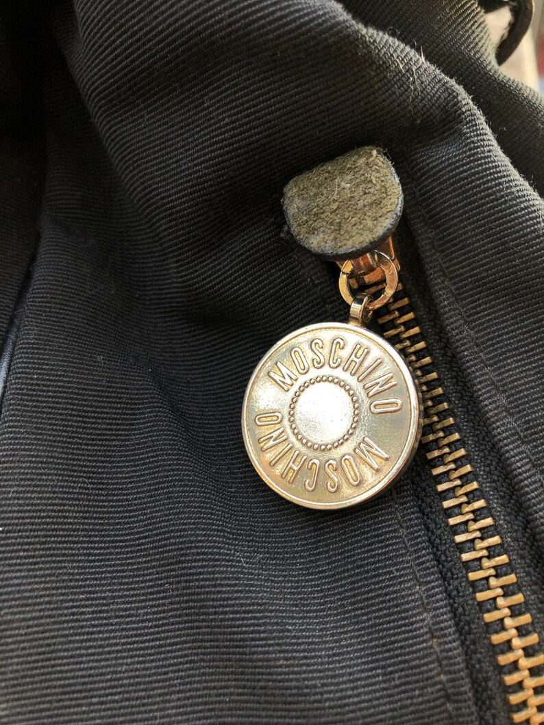 90s MOSCHINO Letter Nylon with Leather Trim Backpack