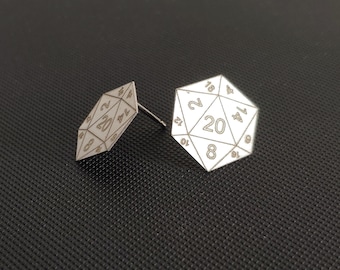 DnD dice earrings, Sterling silver earrings gamer girl, Gift for girlfriend gamer, 925 earrings boardgame, gift for gamer women, DND jewelry