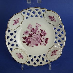 Breakthrough Bowl Flowers VEB Porzellanmanufaktur Wagner & Apel Lippelsdorf GDR GDR Ostalgie