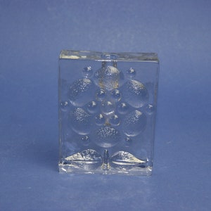 Walther Glas Solitärvase Design Heiner Duesterhaus 70er Solifleur rectangular