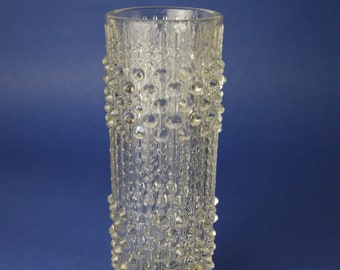 Vintage Glass, Sklo Union Czech Glass Candlewax Vase by Frantisek Peceny