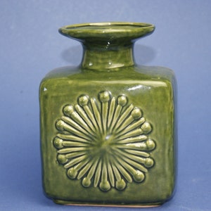Vintage Italian Bozen South Tyrol THUN KERAMIK 1960-70s Mid Century green