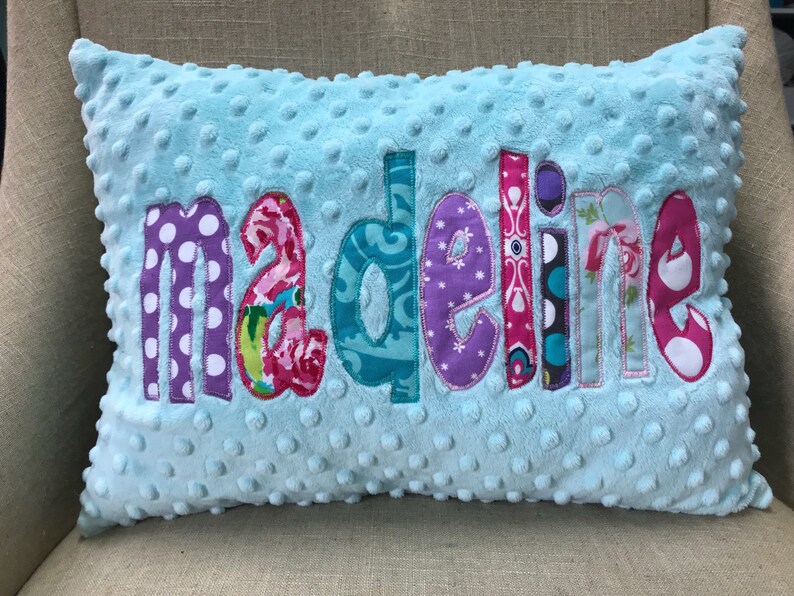 Appliqued Name Pillow Cover Personalized Pillow Etsy
