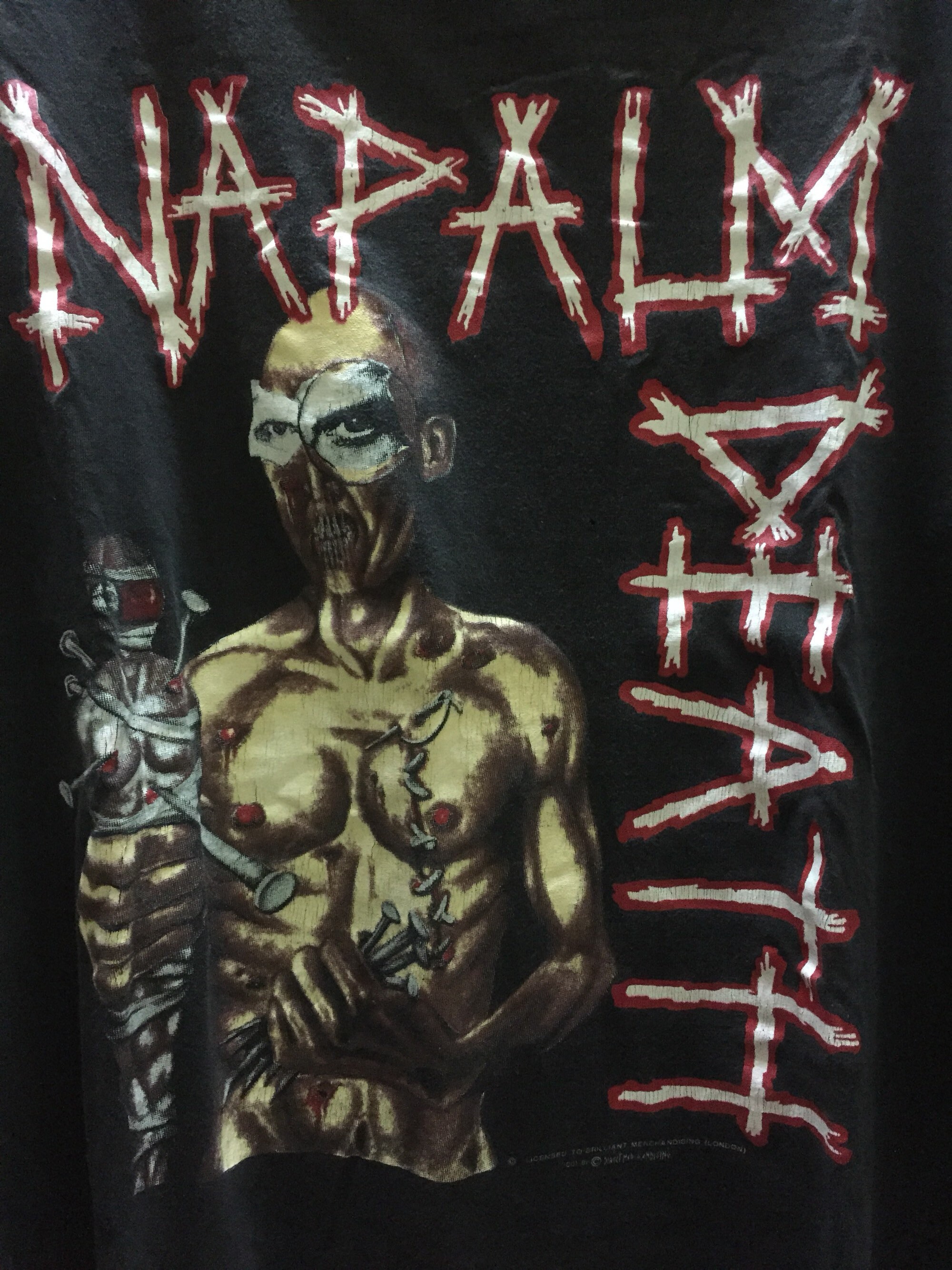 Rare!!! Vintage Napalm Death Band Shirt Xlarge Size Death Metal