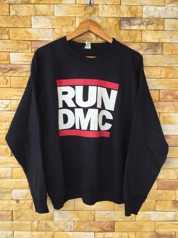 Rare!!! Vintage 80s RUN DMC Hip Hop Crewneck Sweatshirts Large