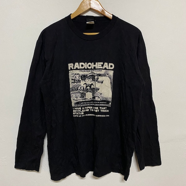 Vtg Radiohead Longsleeve Tshirt Sz L