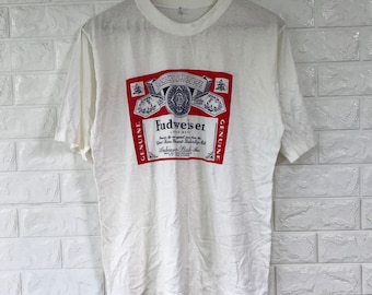 Vintage Budweiser King Of Beer Paperthin Tshirt Size MEDIUM