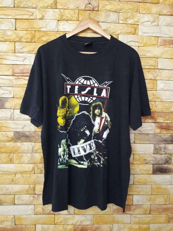 TESLA PROMO TEE Ｔシャツ サイズL ビンテージ メタリカ TESLA PROMO TEE Tシャツ サイズL ビンテージ メタリカ USED】00's