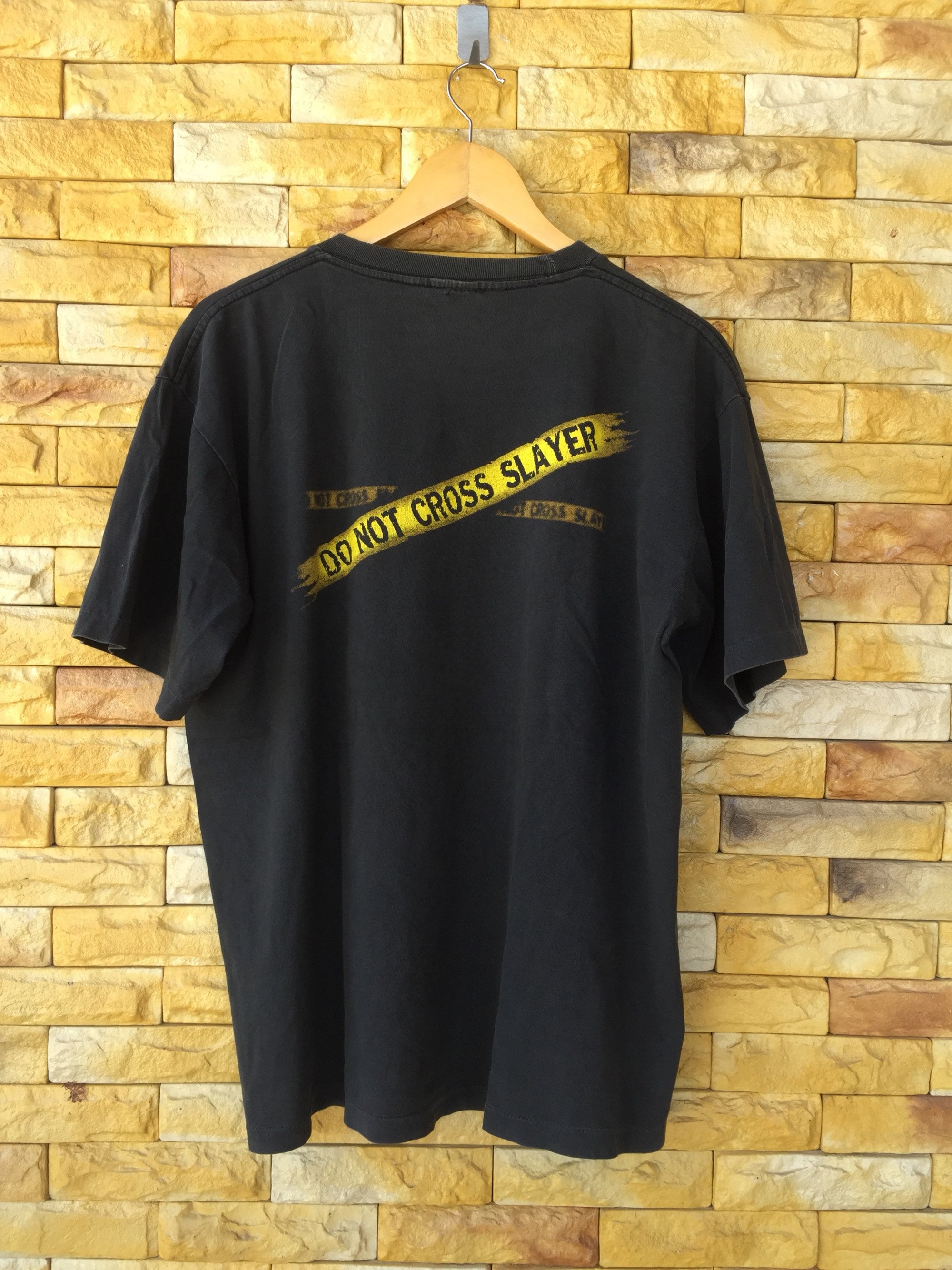 Vintage 90s Slayer Band Shirt Medium Large Size Do Not Cross