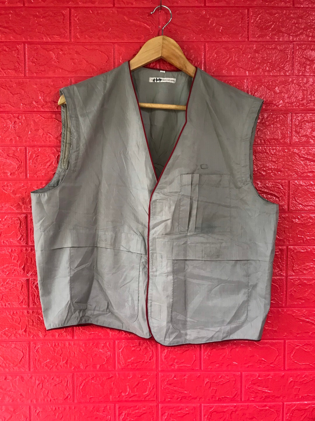 トップス 80s issey miyake corduroy design vest Vintage 80s Issey Miyake Design Studio Utility Vest Size L - Etsy