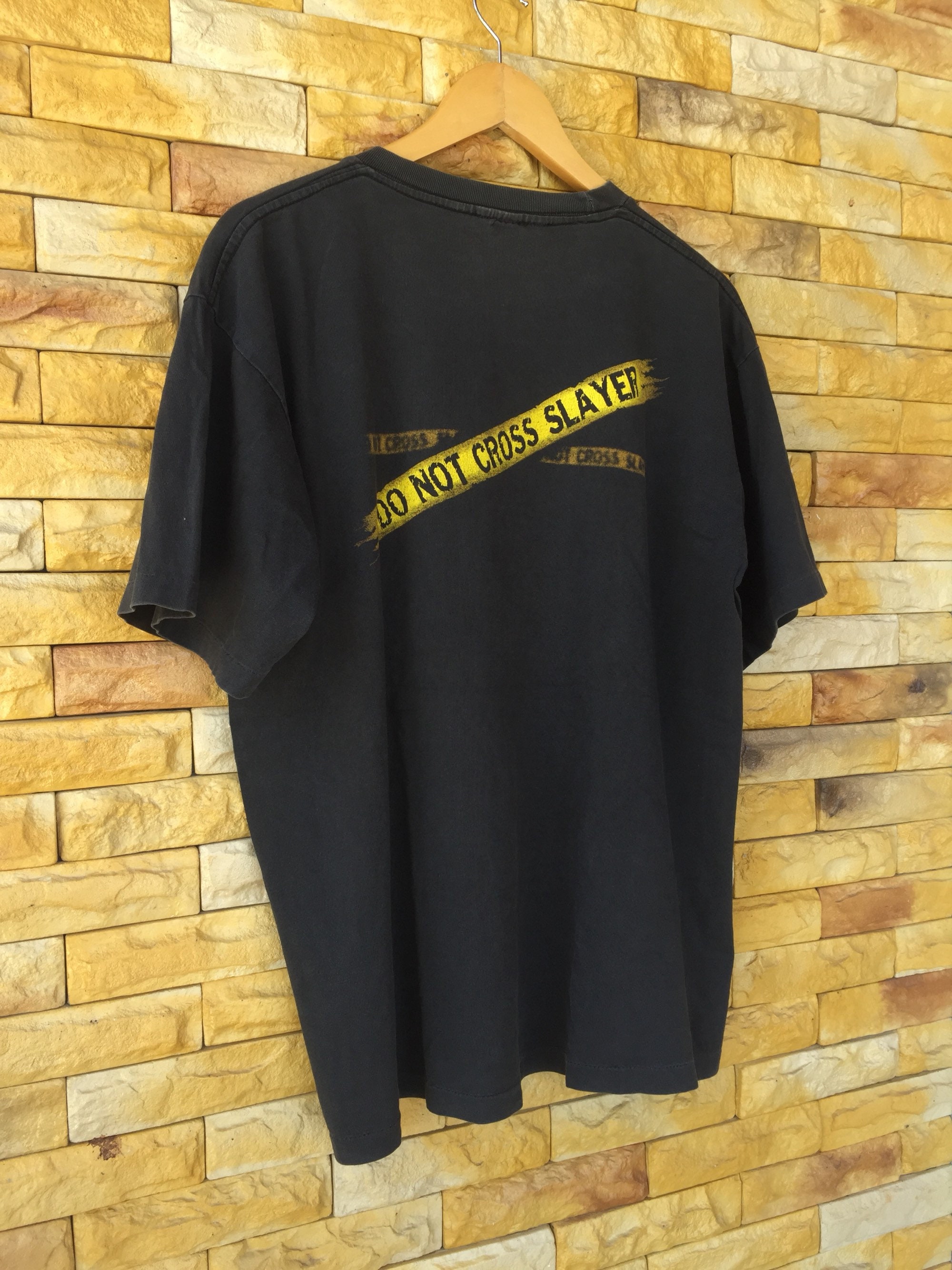 Vintage 90s Slayer Band Shirt Medium Large Size Do Not Cross