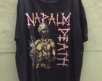 Rare!!! Vintage Napalm Death Band Shirt Xlarge Size Death Metal
