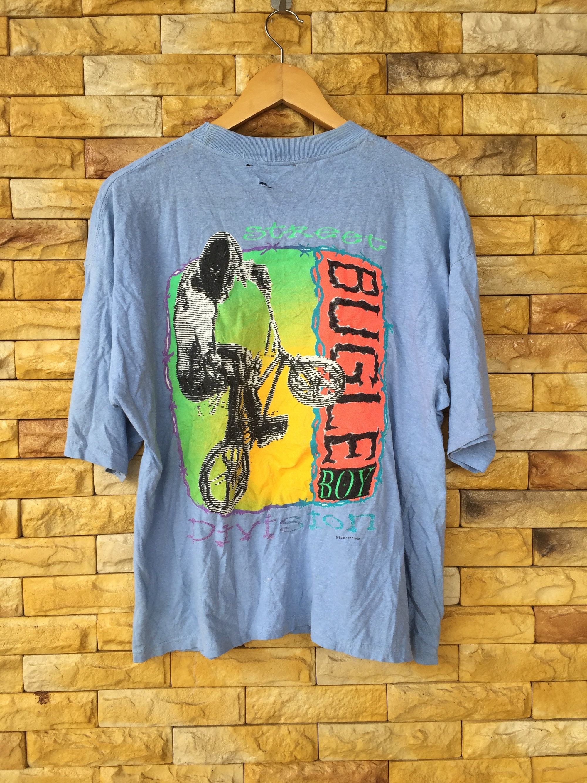 ウェア 90s BUGLEBOY camerabest Vintage 90s Bugle Boy Shirt Xlarge Size X Extreme Printed