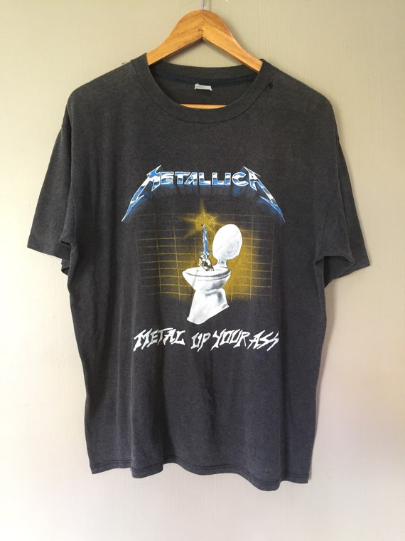 Vintage 80s METALLICA Metal up Your Ass Heavy Metal Shirt Sz XL