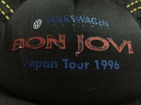 Rare!! Vintage trucker cap bon jovi japan tour 19… - image 3