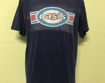 Oasis Tシャツ XL 90s Vtg 90s Oasis T-shirt Green XL/XXL Britpop Rock Band Liam Noel