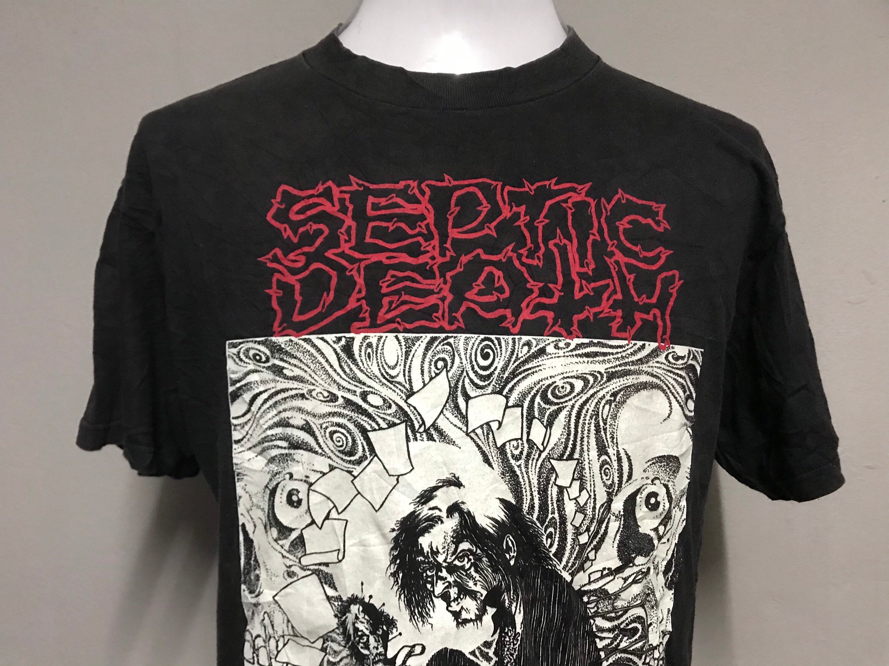 Vintage Septic Death by PUSHEAD Glow in the Dark Tshirt Sz L - Etsy