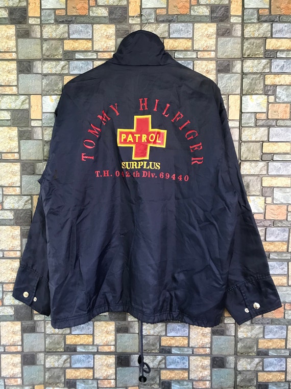 Vintage Tommy Hilfiger Patrol Surplus Big Logo Spell Out Jacket Size M