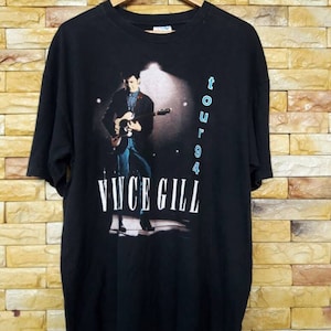 Vintage vince gill country music song writer tshirt size XLARGE