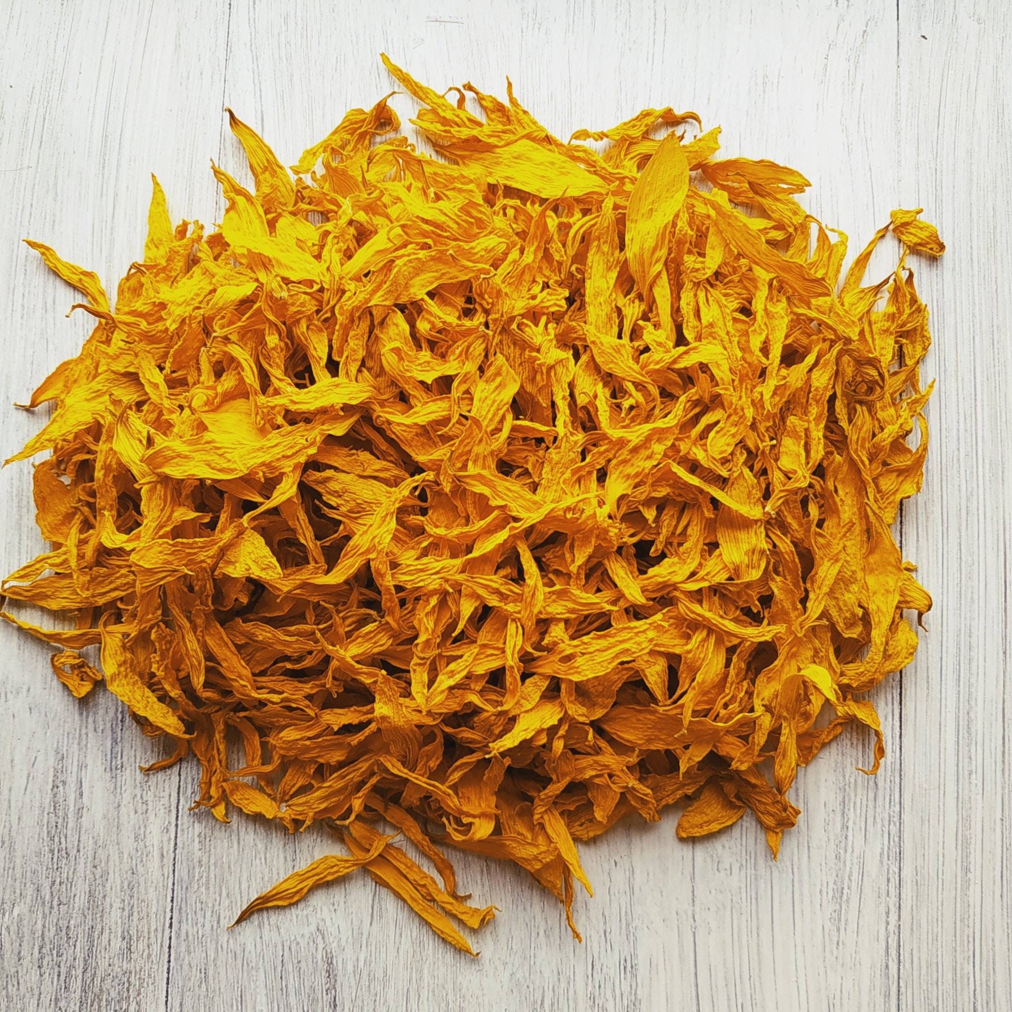 Sunflower Petals Dried Sunflowers Yellow Dried Petals Real Etsy