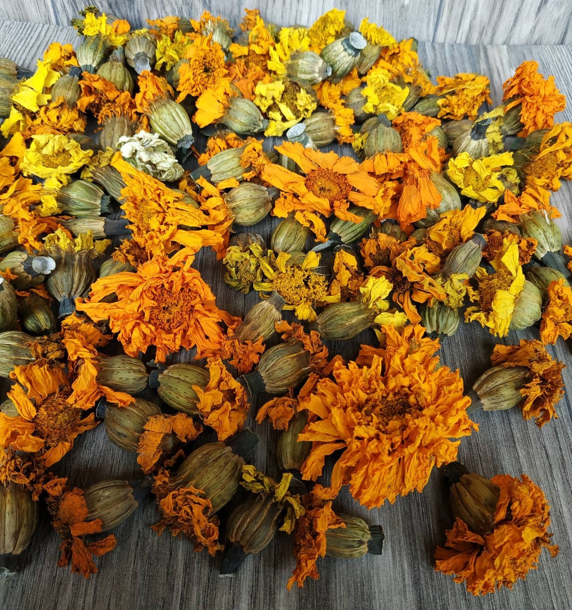 Dried marigold flowers 60 pcs organic dry marigold flowers Etsy