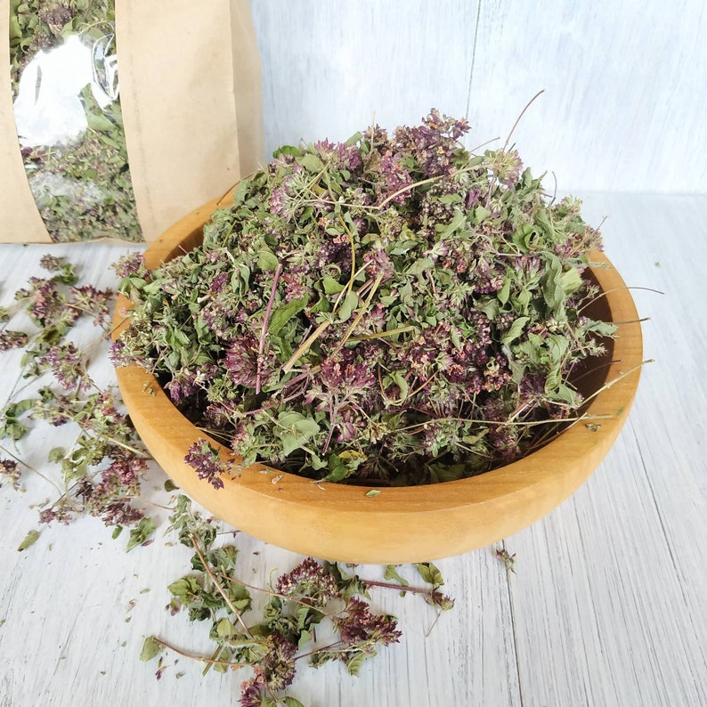 Dried oregano flowers and leaves Dry oregano herb tea Oregano Etsy
