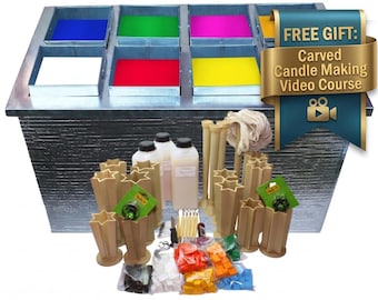 Candle Making Kit Wax melter tank for making candles Molds wick dye and Tools 8 buckets