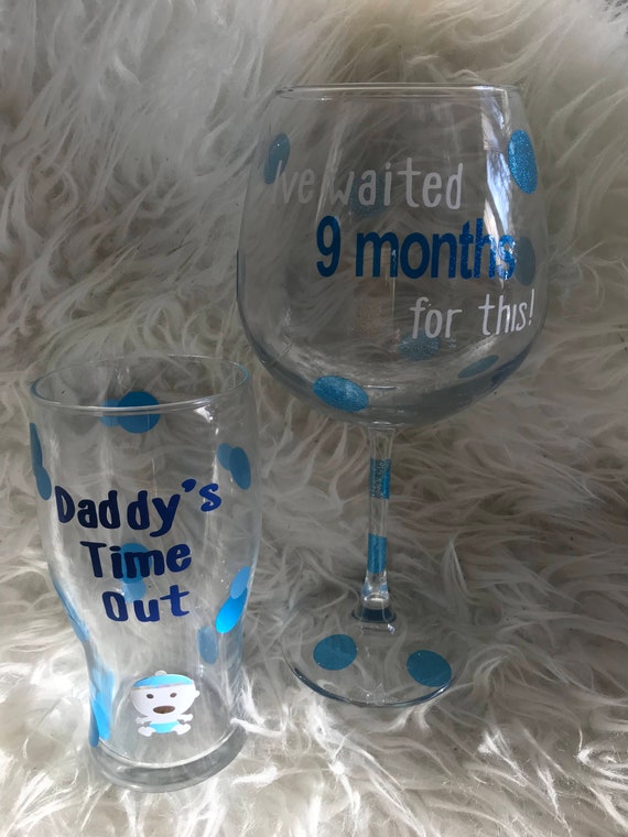 Baby Shower Glass Ive Waited 9 Months Mummy Wine Mummy Etsy