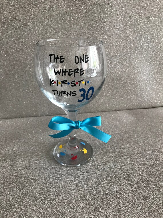 Personalised Gin Glass Birthday Glass Gift for Her 40th Gift