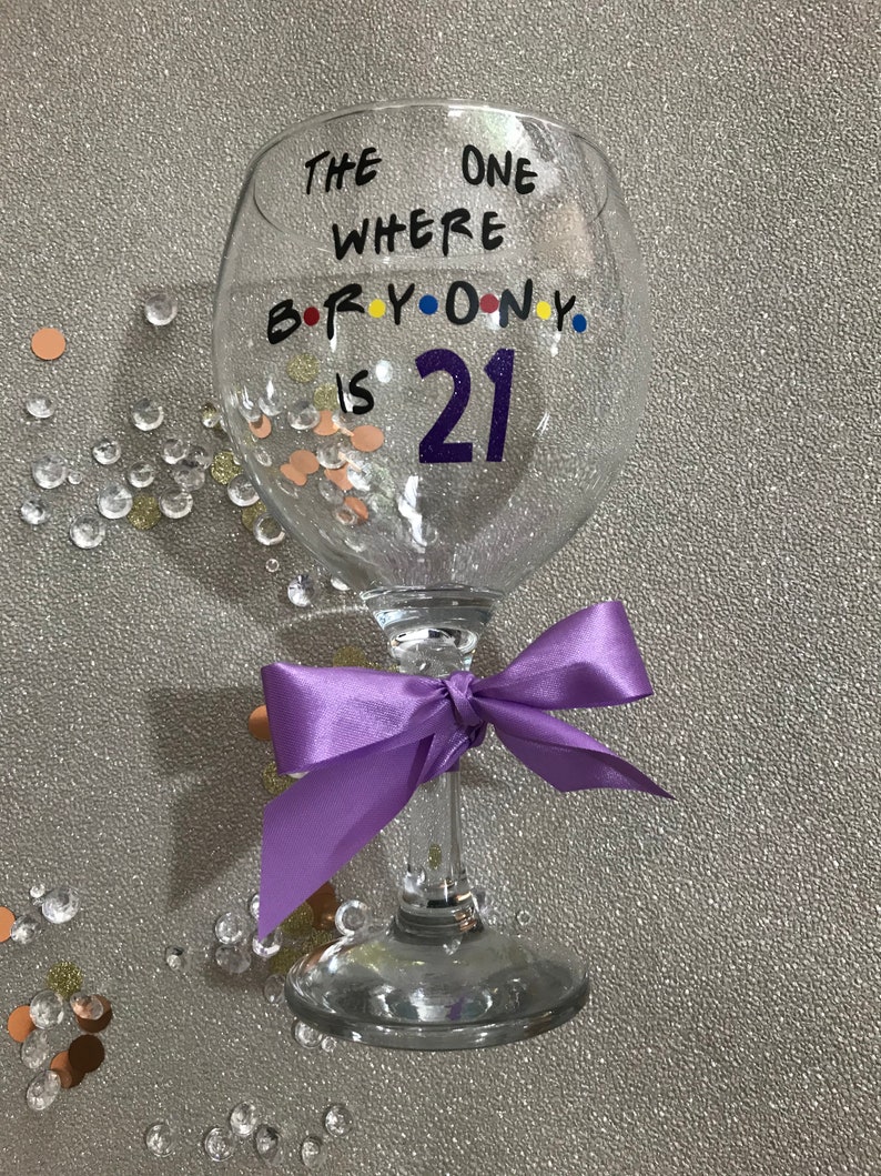Personalised gin glass birthday glass gift for her 50th | Etsy