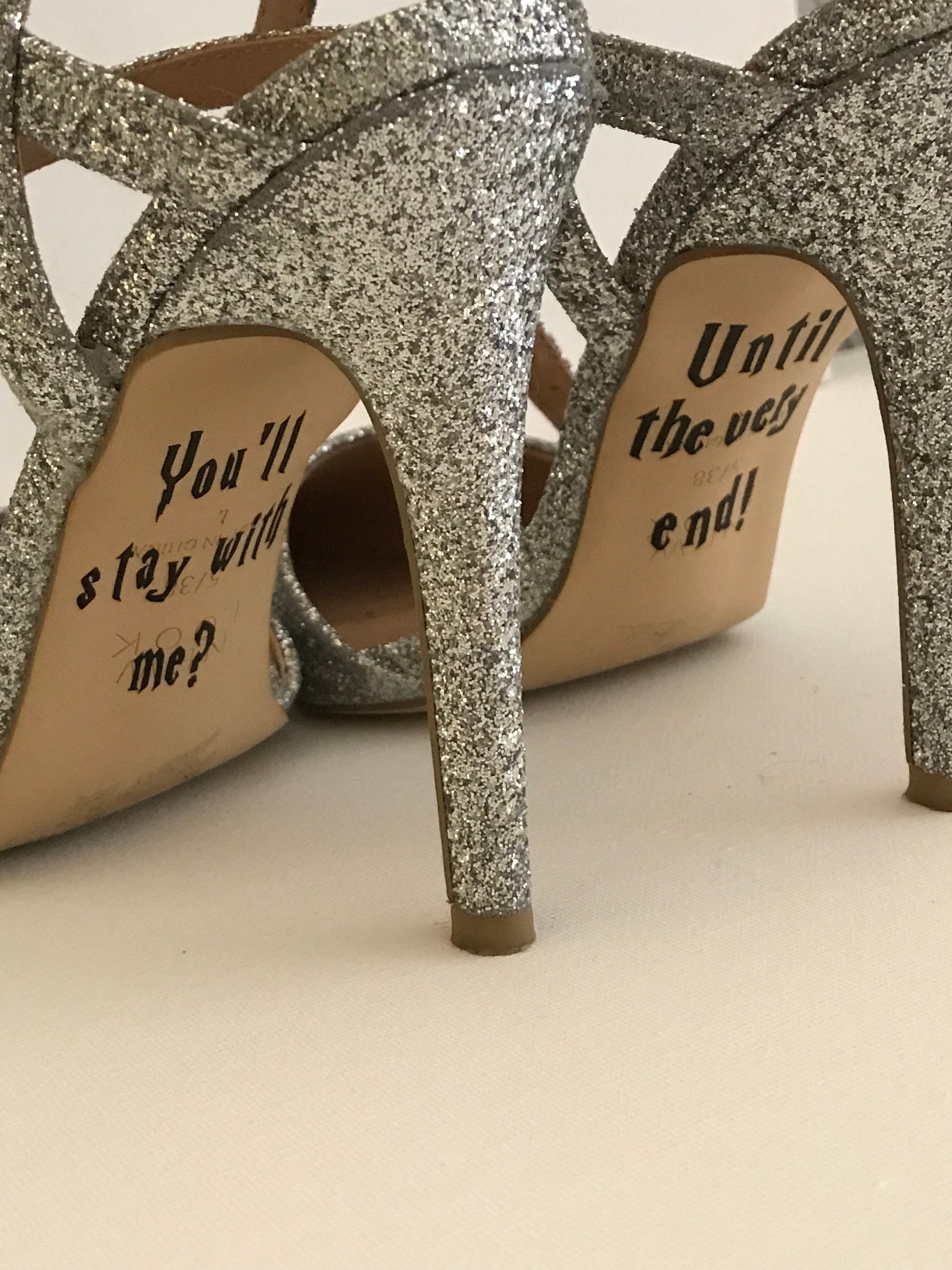 Shoe decals wedding shoe vinyl quote vinyls Harry P quote Etsy