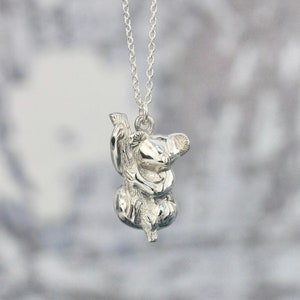 Koala necklace | Sterling silver koala pendant | Personalised Animal Pendant by Rosalind Elunyd Jewellery
