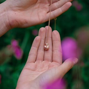 Hedgehog Sleeping Necklace Hand Carved Design Sterling Silver Gold Rose Gold Personalised Animal Pendant by Rosalind Elunyd Jewellery image 5