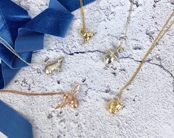 Cadeau de demoiselle d'honneur | Bijoux de mariée uniques | Animal personnalisé pour chaque personnalité | Motifs de qualité sculptés à la main par Rosalind Elunyd