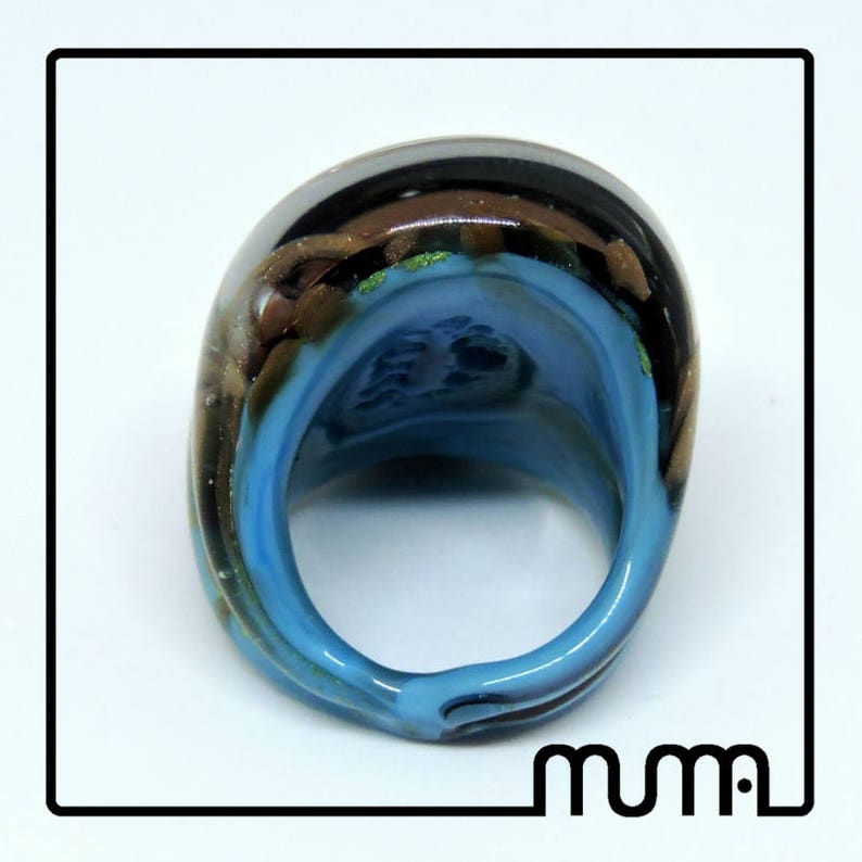love fashion style Murano women/'s ring with gold glass jewellery Ring Gift engagement comfortable and easy to wear daily use