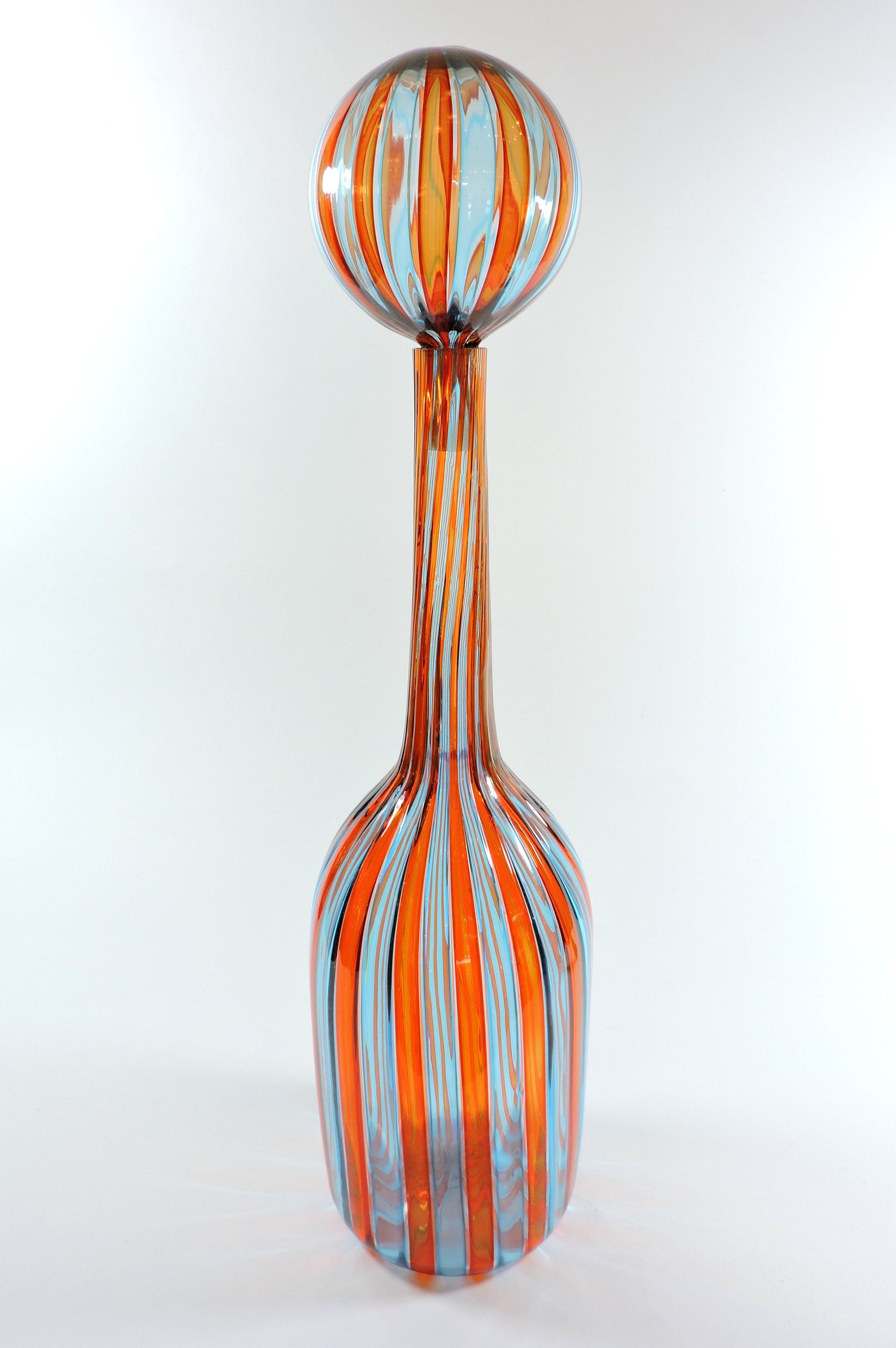 Murano glass bottle with bottle cap authentic Murano technique Etsy