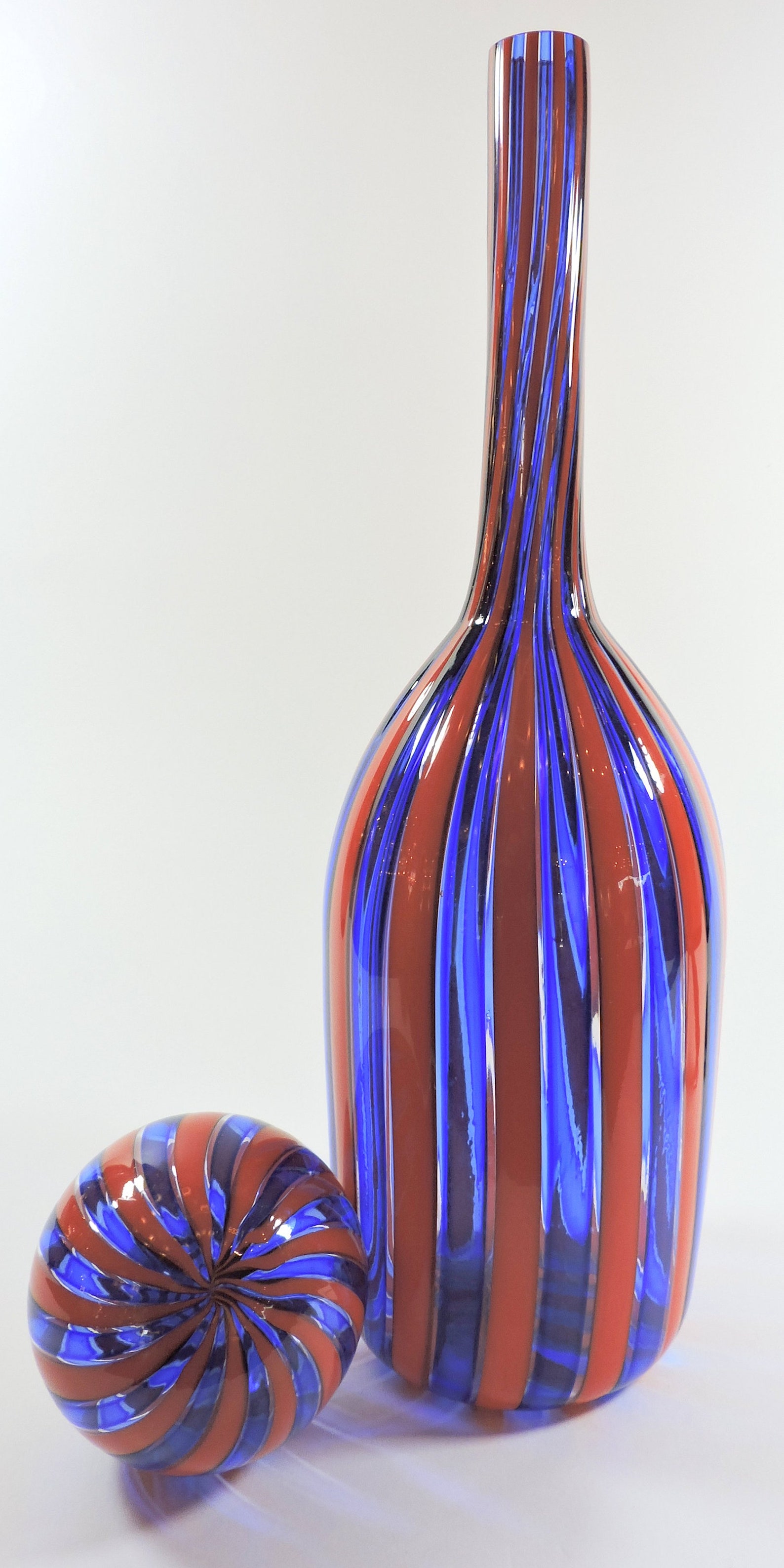 Murano glass bottle with bottle cap authentic Murano technique Etsy