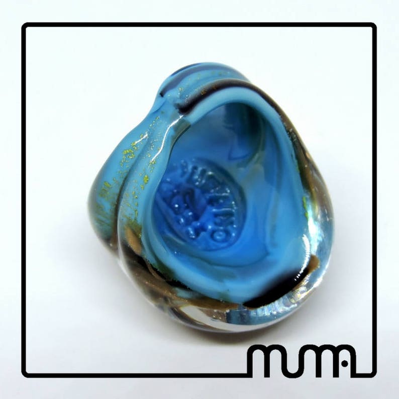 love fashion style Murano women/'s ring with gold glass jewellery Ring Gift engagement comfortable and easy to wear daily use