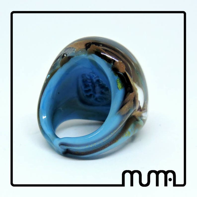 love fashion style Murano women/'s ring with gold glass jewellery Ring Gift engagement comfortable and easy to wear daily use