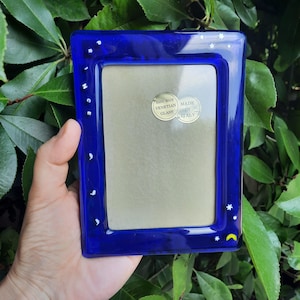 Vintage Murano glass frame, Murano glass photo frame, Murano glass frame, table frame