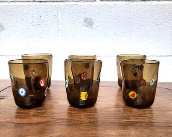 ムラーノ・ミルフィオリ製タンブラー6個セット - Etsy 日本