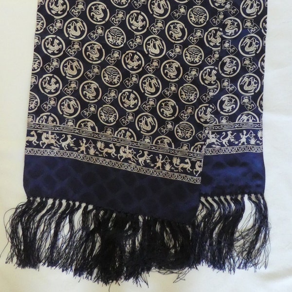 Jacquard Silk Scarf - Etsy