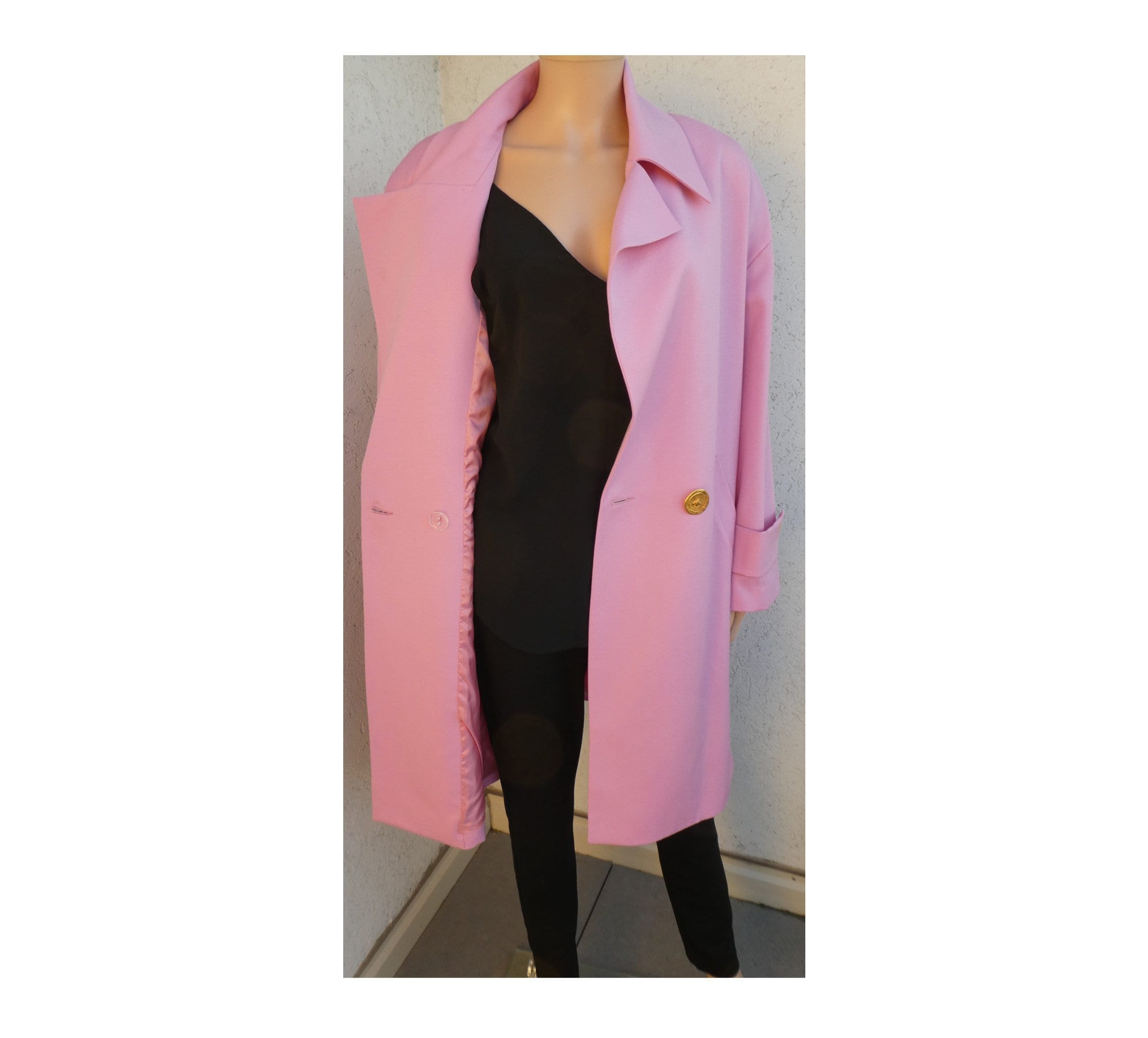 Stunning Candy Pink Coat French 
