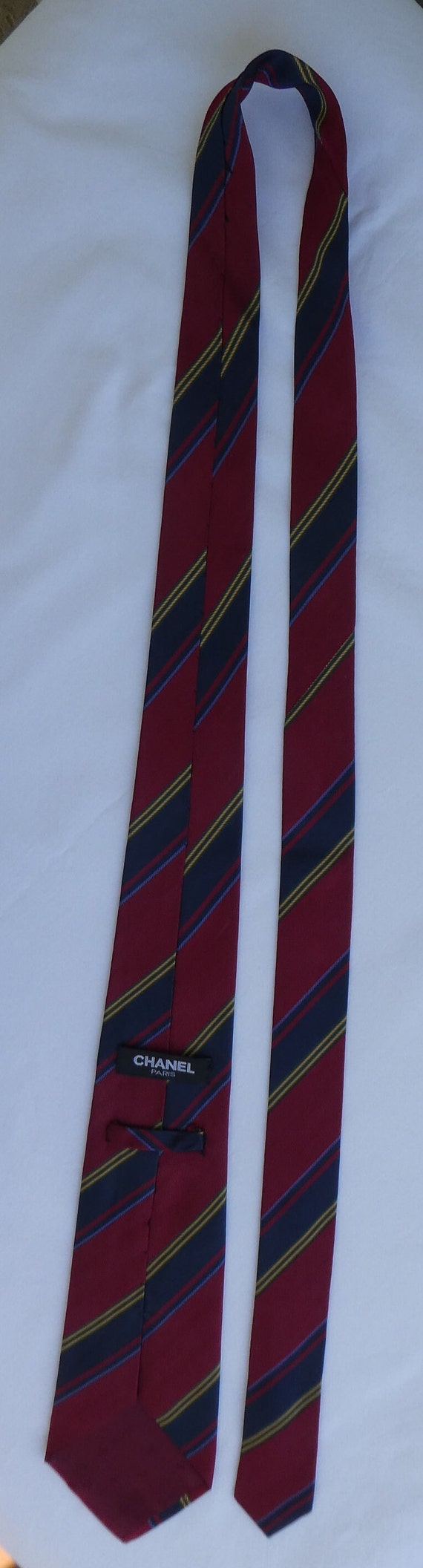 Vintage CHANEL 1970/80s Silk & Wool Woven Necktie… - image 6